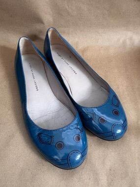 Marc by Marc Jacobs Teal Blue Patent Leather Mouse Ballet Flats. EU 37.5